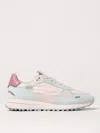 Woolrich Round Toe Low Top Sneakers With Vibram® Sole In Hellblau