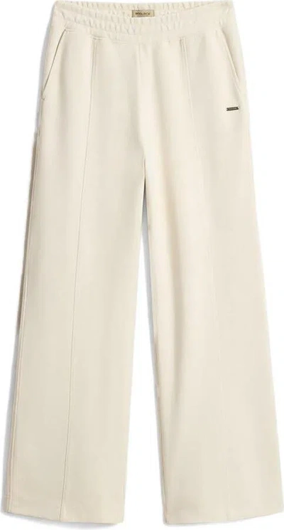 Woolrich Soft Interlock Sweatpants - Mini Fit In Milky Cream