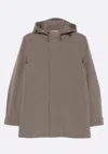 Woolrich Soft Shell Barrow Mac Coat In Gray