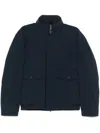 Woolrich Soft Shell Bomber Jacket In Blue