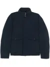 Woolrich Soft Shell Bomber Jacket In Blue