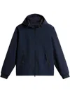 Woolrich Soft Shell Zip-up Sweatshirt In Blue