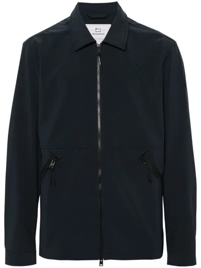 Woolrich Soft Shell Overshirt Clothing In 3989 Melton Blue