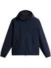 Woolrich Soft Shell Zip-up Sweatshirt In Blue