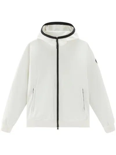 Woolrich Softshell Hooded Jacket In White