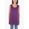 Woolrich Solid Color Maxi Top With Side Splits