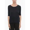 Woolrich Solid Color Oversized Crew-neck T-shirt