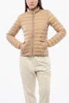 Woolrich Solid Color Quilted Bitterroot Down Jacket In Beige