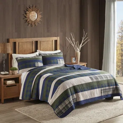 Woolrich Spruce Hill Oversized 100% Cotton Quilt Mini Set In Green