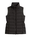 Woolrich Microfiber Padded Vest High Collar In Black