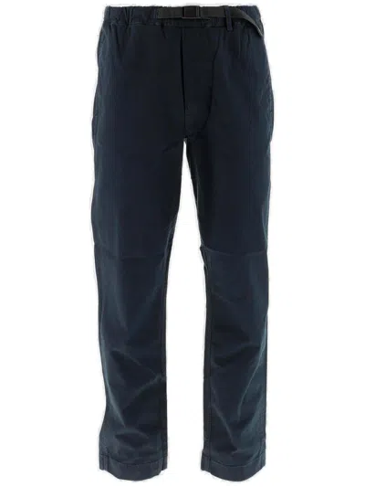 Woolrich Straight-leg Belted-waist Trousers In Melton Blue