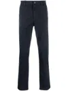 Woolrich Cotton Straight Leg Trousers In Blue