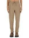 Woolrich Ankle Length Straight Leg Pants With Elastic Waistband