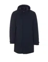 Woolrich Textured Navy Blue Padded Jacket In Blue