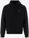 Woolrich Stretch Cotton Blend Sweatshirt With Logo In Black