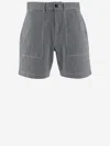 WOOLRICH STRETCH COTTON SHORT PANTS WITH STRIPED PATTERN