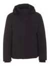 Woolrich Padded Detachable Hooded Jacket In Black