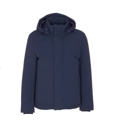 Woolrich Stretch Heavy Jacket In Blue