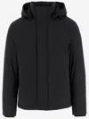 Woolrich Black Stretch Nylon Down Jacket In Black