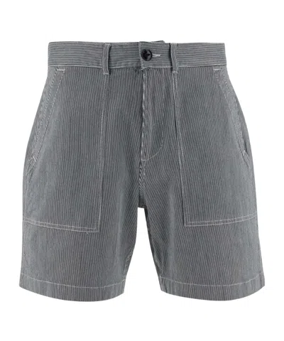 WOOLRICH WOOLRICH LOGO TAG STRIPED BERMUDA SHORTS