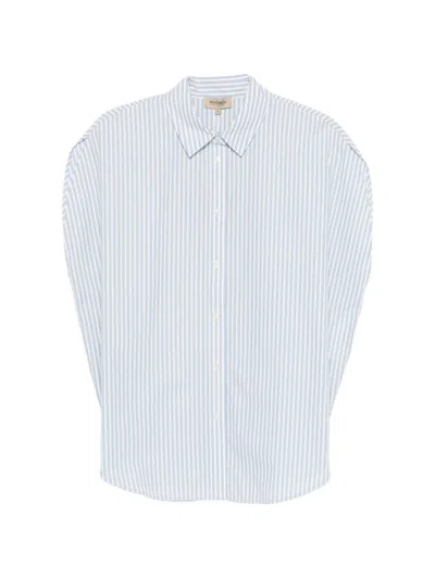 Woolrich Striped Cotton Shirt In Blue