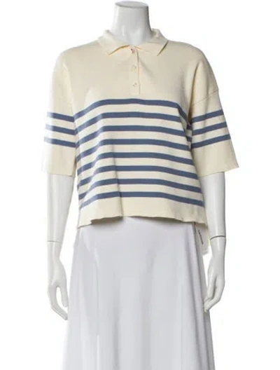 Pre-owned Woolrich Striped Crew Neck Sweater In Neutral