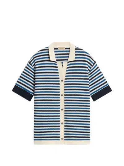 Woolrich Striped Crochet-effect Shirt In Animal Print