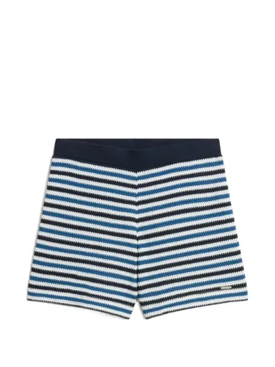 Woolrich Striped Crochet-effect Shorts In Multi