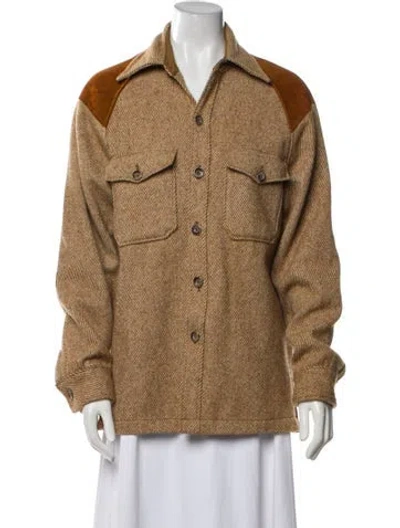 Pre-owned Woolrich Striped Jacket In Neutral