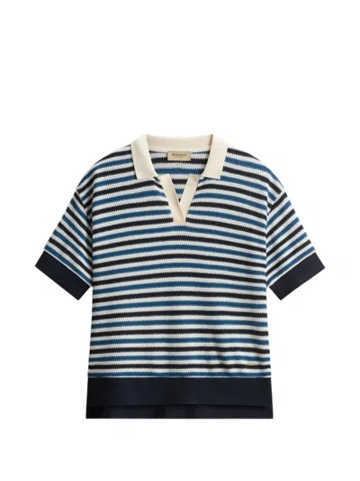 Woolrich Striped Knit T-shirt In Multi