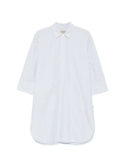 Woolrich Striped Mini Dress In Blue