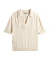 Woolrich Striped Polo Top In White