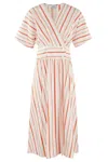 Woolrich Woman's Color White Size L In Plaster White Stripe