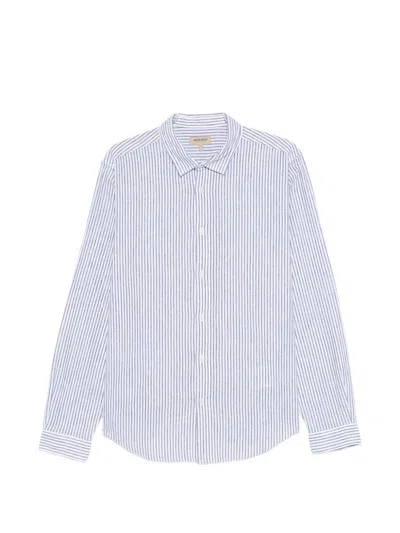 Woolrich Striped Shirt In Blue