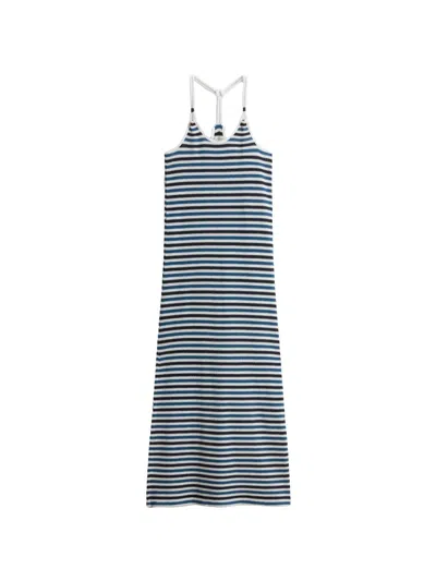 Woolrich Striped Shoulder Straps Dress In Multi