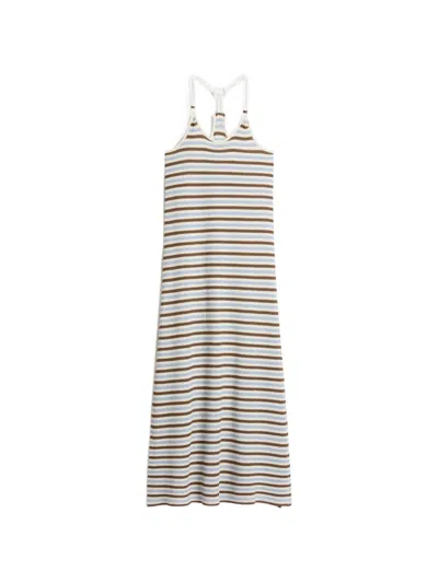 Woolrich Striped Side-slit Dress In Multi