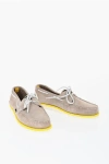 Woolrich Suede Boat Loafers With Rubber Sole