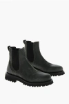 Woolrich Suede Chelsea Booties With Carrion Sole In Black
