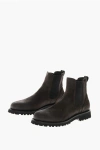 Woolrich Suede Chelsea Booties With Carrion Sole In Brown