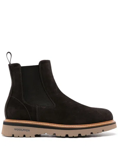 Woolrich Slip-on Chelsea Boots In Brown