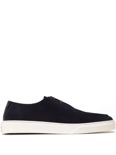 Woolrich Suede Derby Shoes In Blue