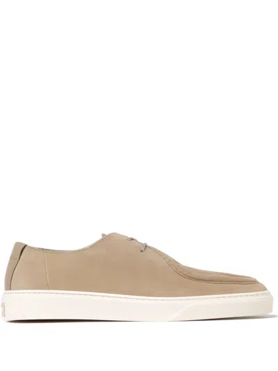 Woolrich Suede Derby Shoes In Brown