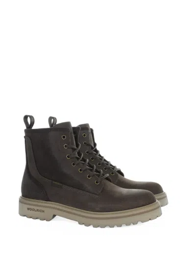 Woolrich Suede Hiking Boots In Multi