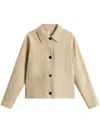 Woolrich Suede Jacket In Neutrals