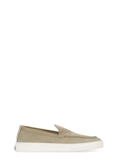 Woolrich Suede Leather Loafers In Beige