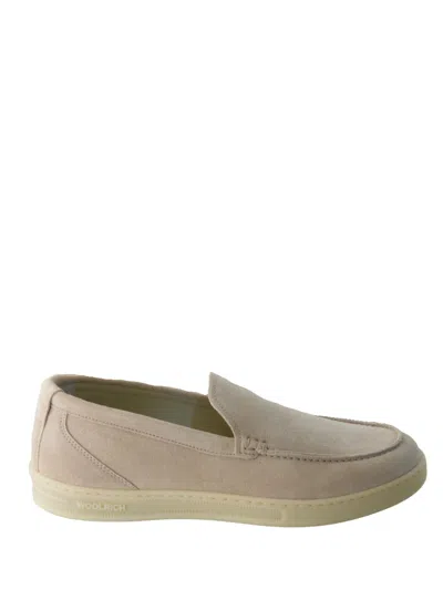 Woolrich Suede Moccasin In Gray
