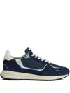 Woolrich Blue Technical Fabric And Suede Sneakers In Blue