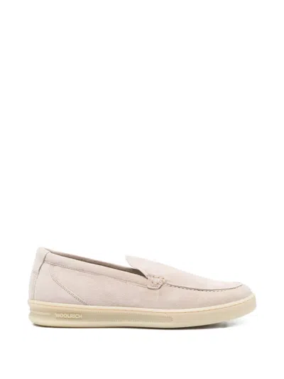 Woolrich Suede Slip-on Sneakers In Neutral