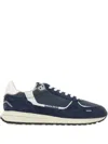 Woolrich Blue Technical Fabric And Suede Sneakers In Blue