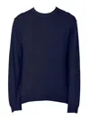 Woolrich Crew Neck Sweaters Long Sleeves In Blue